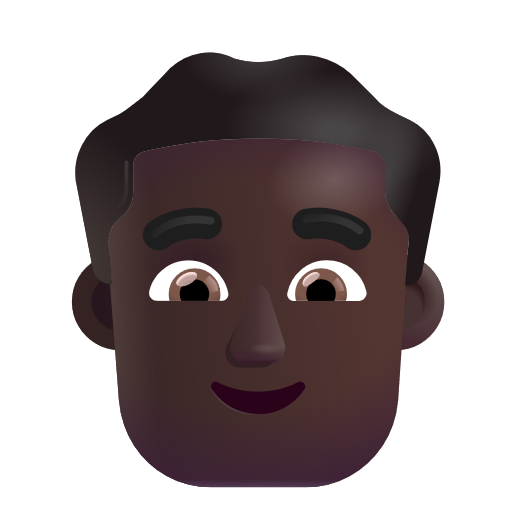 Man: Dark Skin Tone on Microsoft 3D