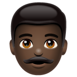 Man: Dark Skin Tone on WhatsApp