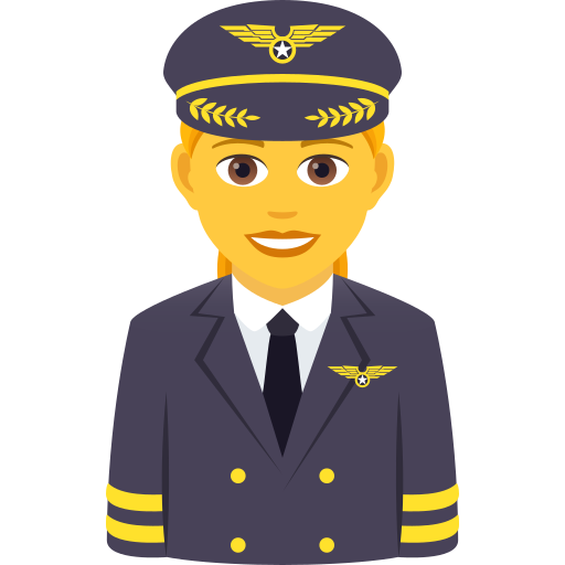 Woman Pilot on JoyPixels