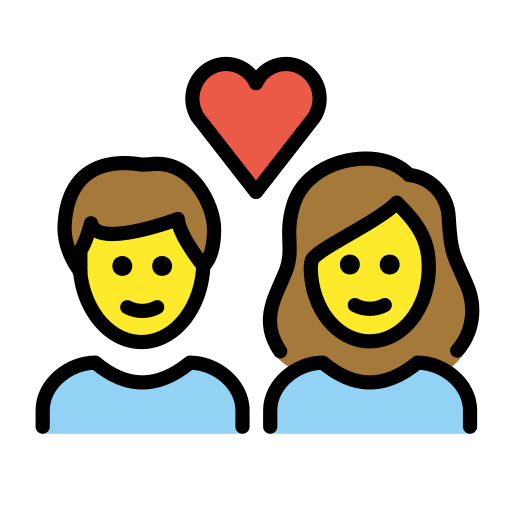 Couple With Heart: Woman, Man on OpenMoji