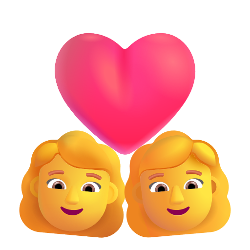 Couple With Heart: Woman, Woman on Microsoft 3D