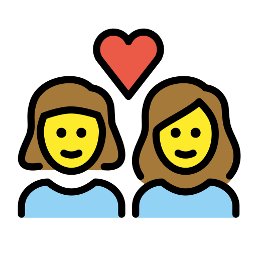 Couple With Heart: Woman, Woman on OpenMoji
