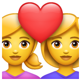 Couple With Heart: Woman, Woman on WhatsApp