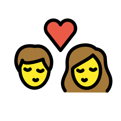 Kiss: Woman, Man on OpenMoji