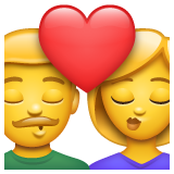 Kiss: Woman, Man on WhatsApp