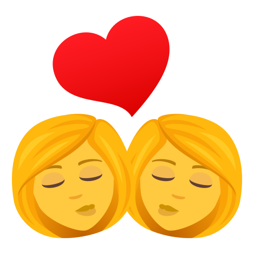 Kiss: Woman, Woman on JoyPixels