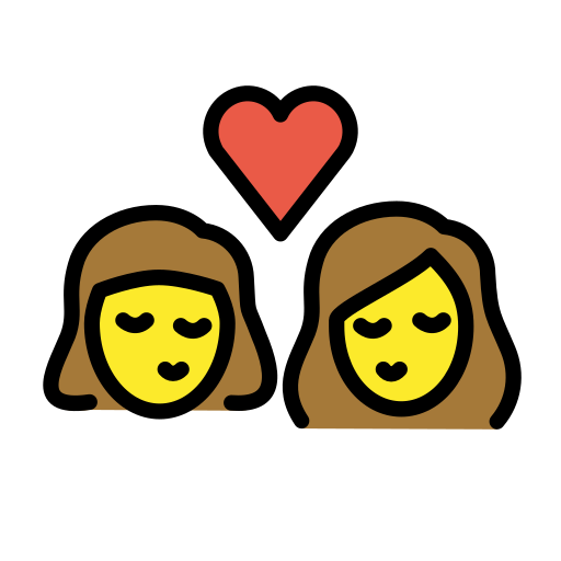 Kiss: Woman, Woman on OpenMoji
