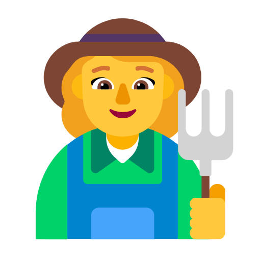 Woman Farmer on Microsoft Fluent