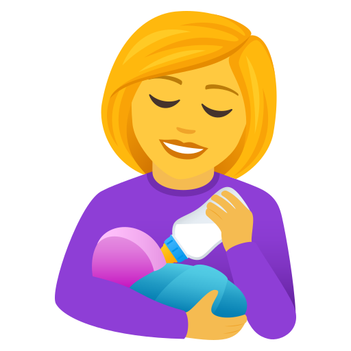 Woman Feeding Baby on JoyPixels