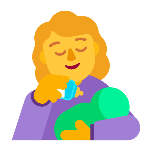 Woman Feeding Baby on Microsoft Fluent