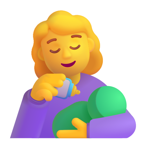 Woman Feeding Baby on Microsoft 3D