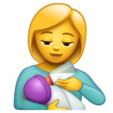 Woman Feeding Baby on WhatsApp