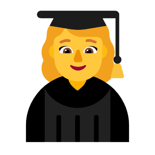 Woman Student on Microsoft Fluent