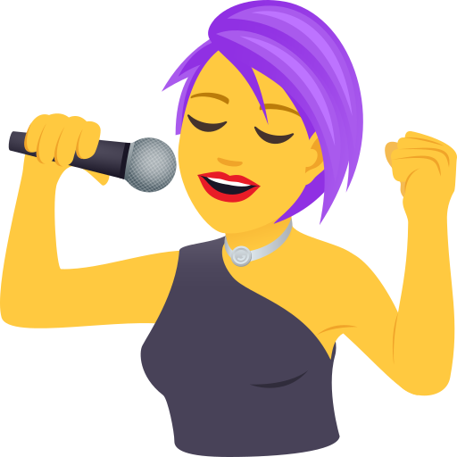 Woman Singer on JoyPixels