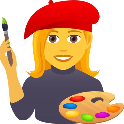 Woman Artist on JoyPixels