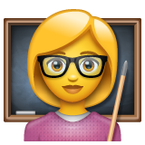 Woman Teacher on WhatsApp