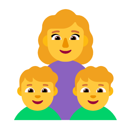 Family: Woman, Boy, Boy on Microsoft Fluent