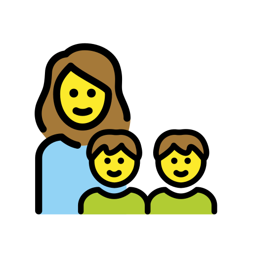 Family: Woman, Boy, Boy on OpenMoji