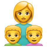 Family: Woman, Boy, Boy on WhatsApp