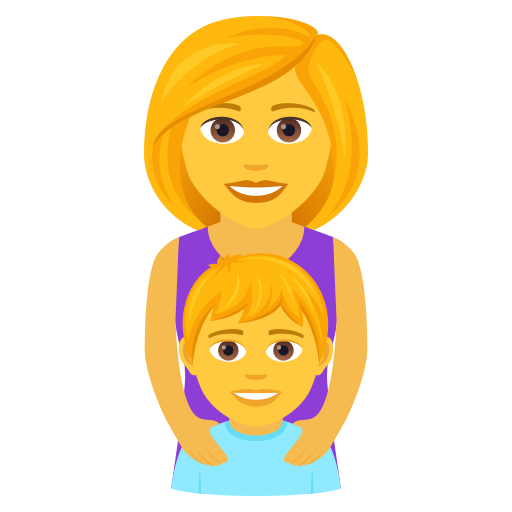 Family: Woman, Boy on JoyPixels