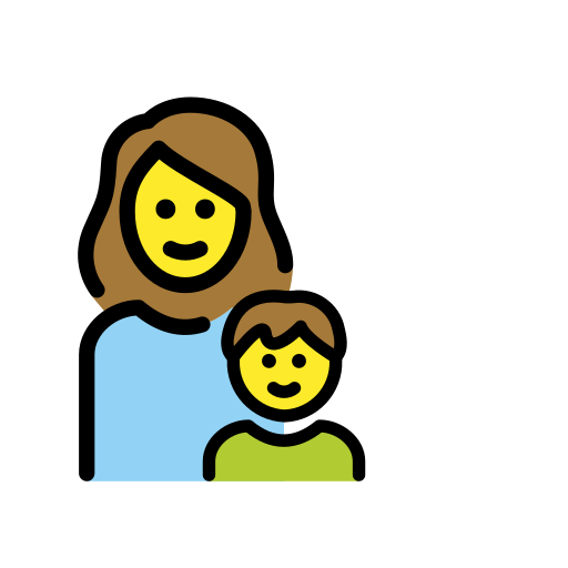 Family: Woman, Boy on OpenMoji