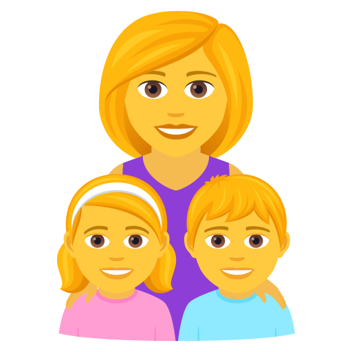 Family: Woman, Girl, Boy on JoyPixels