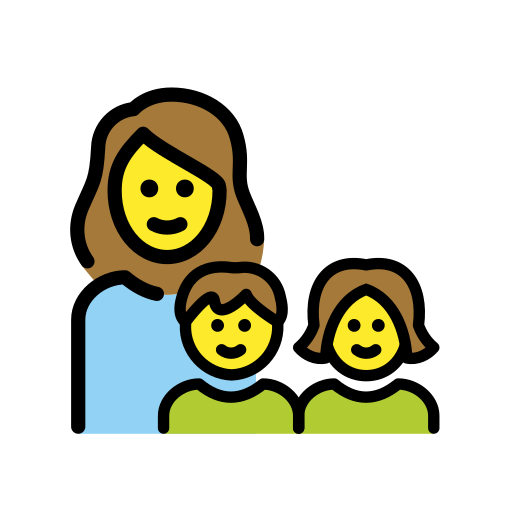 Family: Woman, Girl, Boy on OpenMoji