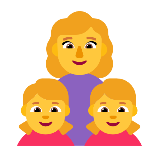 Family: Woman, Girl, Girl on Microsoft Fluent