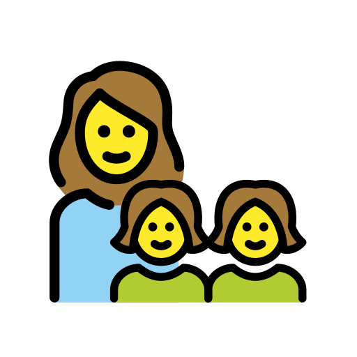 Family: Woman, Girl, Girl on OpenMoji