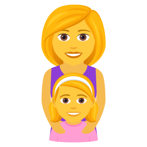 Family: Woman, Girl on JoyPixels