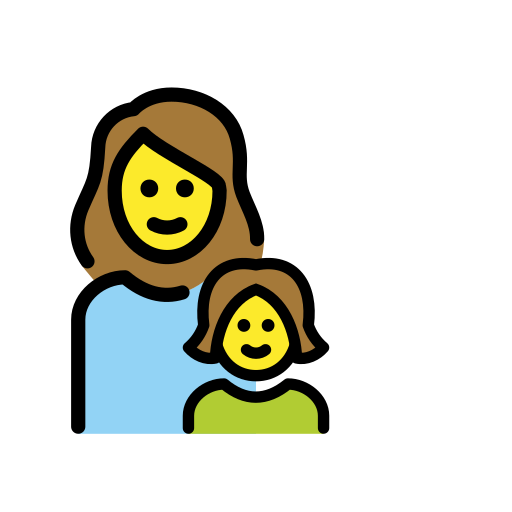 Family: Woman, Girl on OpenMoji