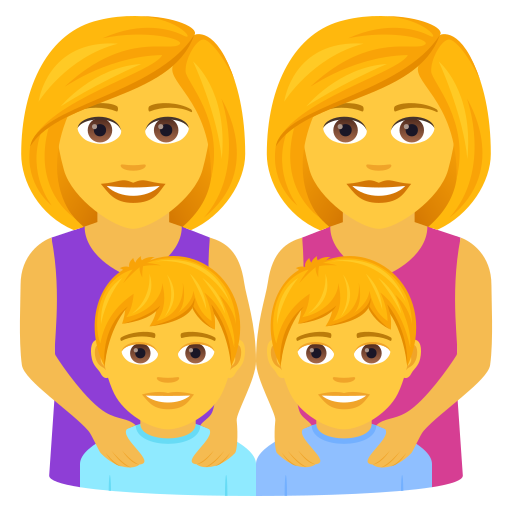 Family: Woman, Woman, Boy, Boy on JoyPixels
