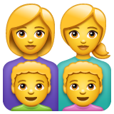 Family: Woman, Woman, Boy, Boy on WhatsApp