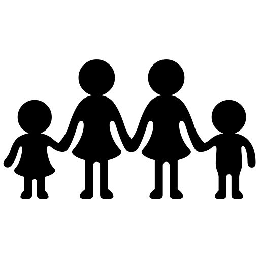Family: Woman, Woman, Girl, Boy on Noto Emoji