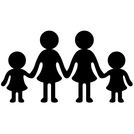Family: Woman, Woman, Girl, Girl on Noto Emoji
