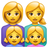 Family: Woman, Woman, Girl, Girl on WhatsApp