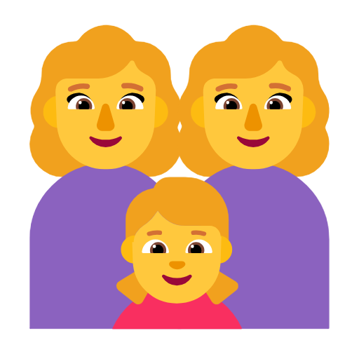 Family: Woman, Woman, Girl on Microsoft Fluent