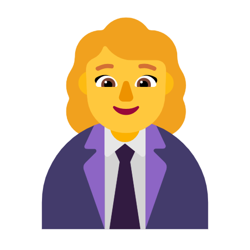 Woman Office Worker on Microsoft Fluent