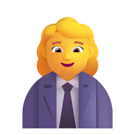 Woman Office Worker on Microsoft 3D