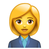 Woman Office Worker on WhatsApp