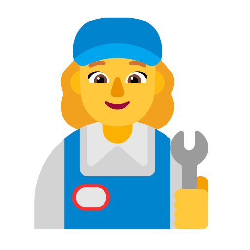 Woman Mechanic on Microsoft Fluent