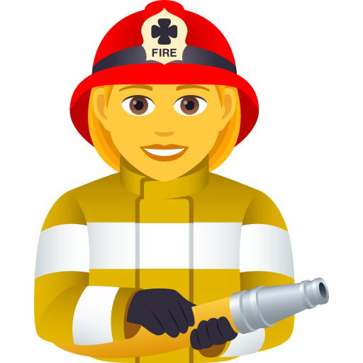 Woman Firefighter on JoyPixels