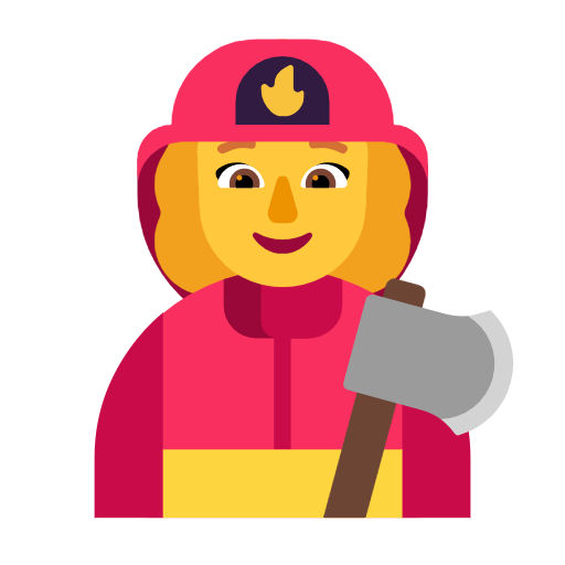 Woman Firefighter on Microsoft Fluent