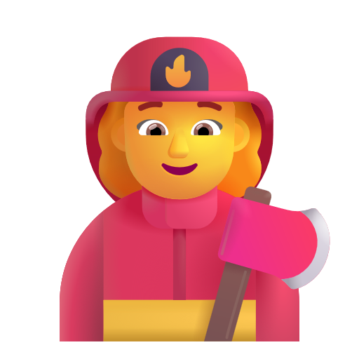 Woman Firefighter on Microsoft 3D