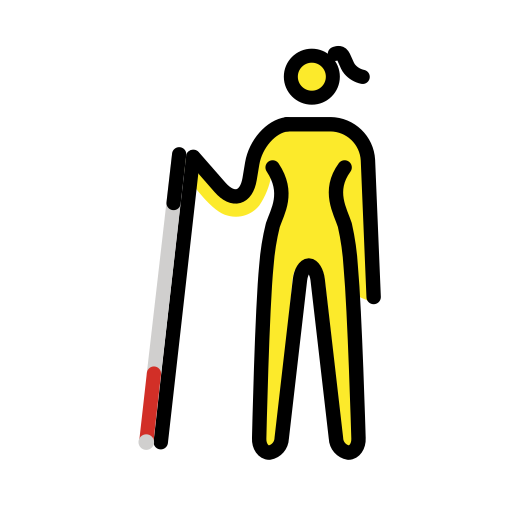 Woman With White Cane on OpenMoji