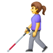 Woman With White Cane on Samsung