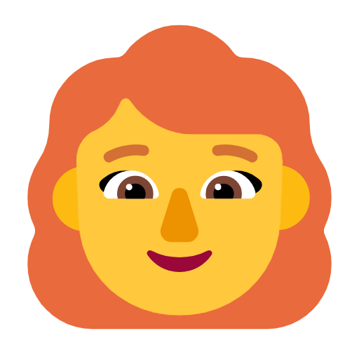 Woman: Red Hair on Microsoft Fluent