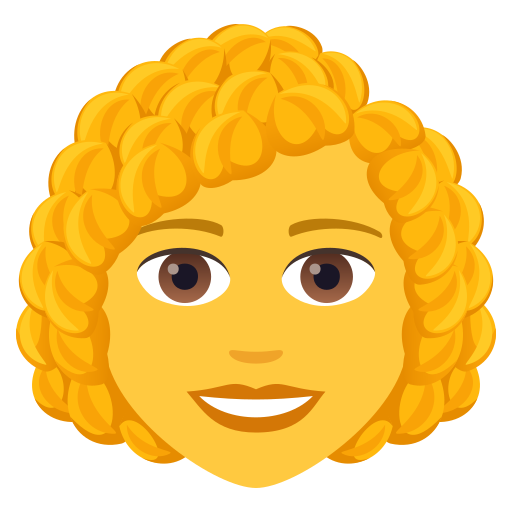 Woman: Curly Hair on JoyPixels
