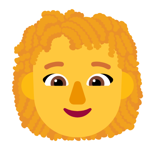 Woman: Curly Hair on Microsoft Fluent
