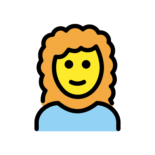 Woman: Curly Hair on OpenMoji